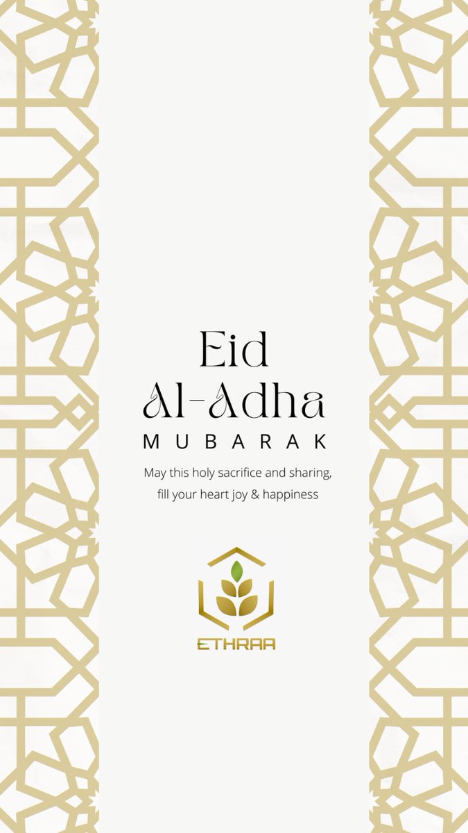 ethraa_official's tweet photo. شركة إثراء تهنئكم بمناسبة عيد الأضحى و كل عام و أنتم بخير
#EidMubarak #SaudiArabia #renewableenergy https://t.co/FIQXiAZqlK