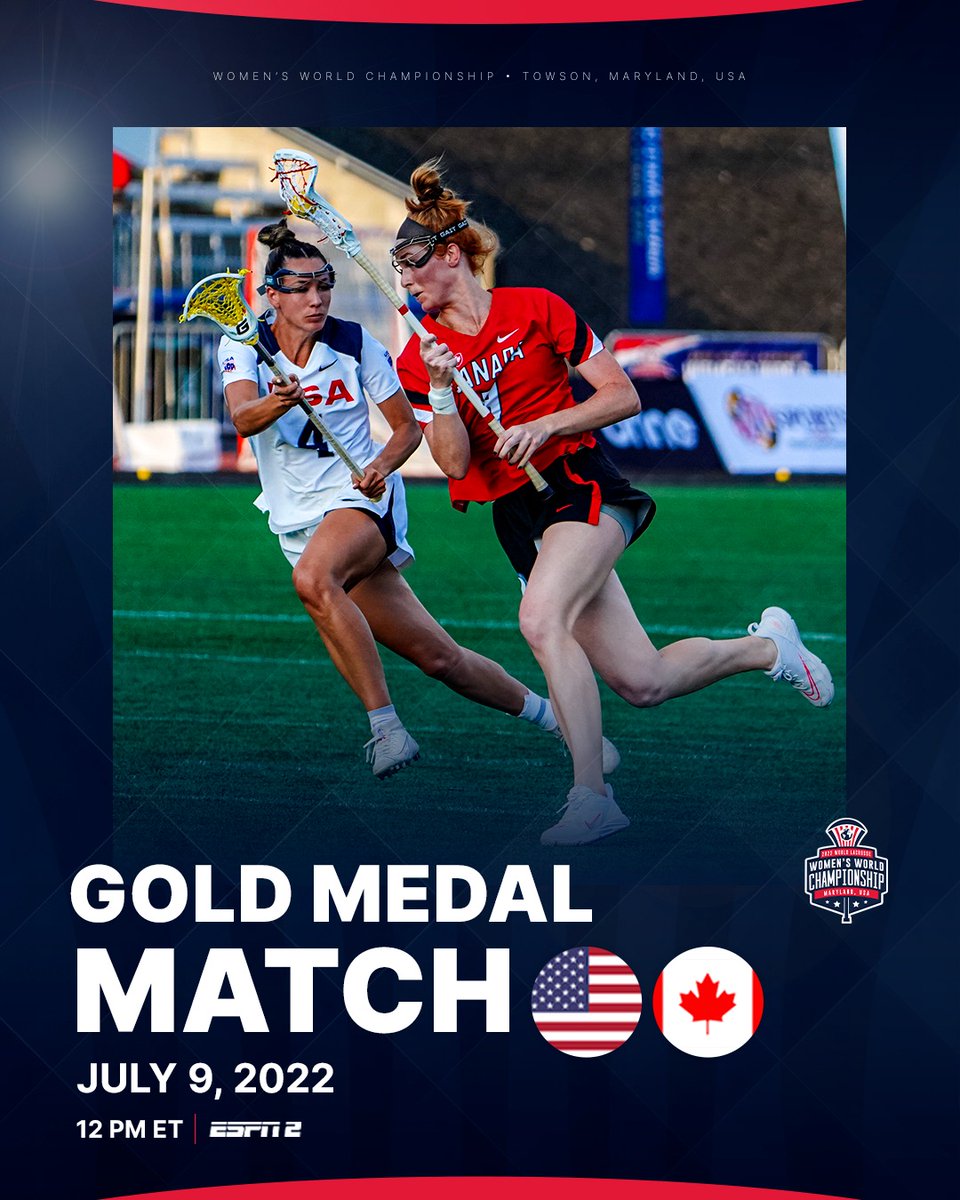 World Lacrosse (@worldlacrosse) on Twitter photo ๐ ๐๐๐๐ ๐ ๐๐ง๐๐๐จ๐ฃ ๐ฅ
๐บ๐ธ๐๐จ๐ฆ
๐
July 9
โฐ 12 PM ET
๐บ ESPN2
#WLWC2022 | <a href="/WorldLax2022/">2022 Women's World Lacrosse Championship</a> ๐ ๐๐๐๐ ๐ ๐๐ง๐๐๐จ๐ฃ ๐ฅ
๐บ๐ธ๐๐จ๐ฆ
๐
July 9
โฐ 12 PM ET
๐บ ESPN2
#WLWC2022 | <a href="/WorldLax2022/">2022 Women's World Lacrosse Championship</a>