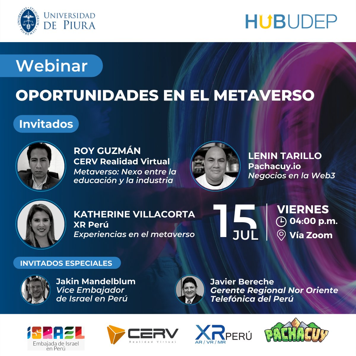 [🔴 WEBINAR: Oportunidades en el Metaverso] Adéntrate a nuevos mundos a través del metaverso y conoce las oportunidades que trae para la educación y los negocios junto a nuestros invitados este viernes 15 de julio a las 4 p.m. 🖲️¡Inscríbete aquí!: bit.ly/Oportunidades-…