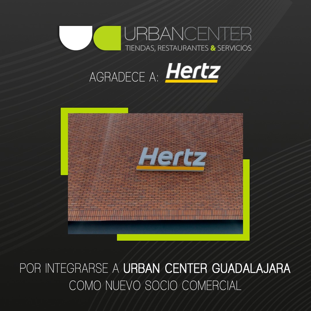 UrbanCenterMex's tweet photo. Nos complace darle la bienvenida a @HertzMx a Urban Center Guadalajara. Agradecemos nos hayan elegido para consolidar su negocio.

#UrbanCenterEsTuEncuentroConTodo https://t.co/IESygJUZRp