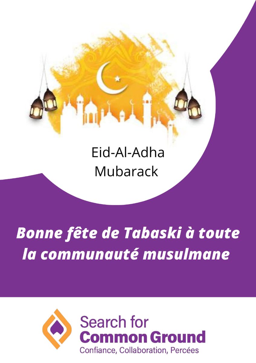SearchMali's tweet photo. La famille #SearchForCommonGroundMali vous souhaite une bonne fête de Tabaski.
Sambé sambé!
#Consolidonslapaix
#40ansdepeacebuilding https://t.co/VYyrQ4PvRg