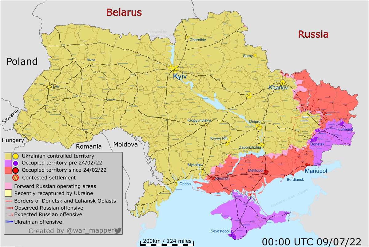 Война в Украине - главные новости за 9 июля. Хроника вторжения и карта боевых действий