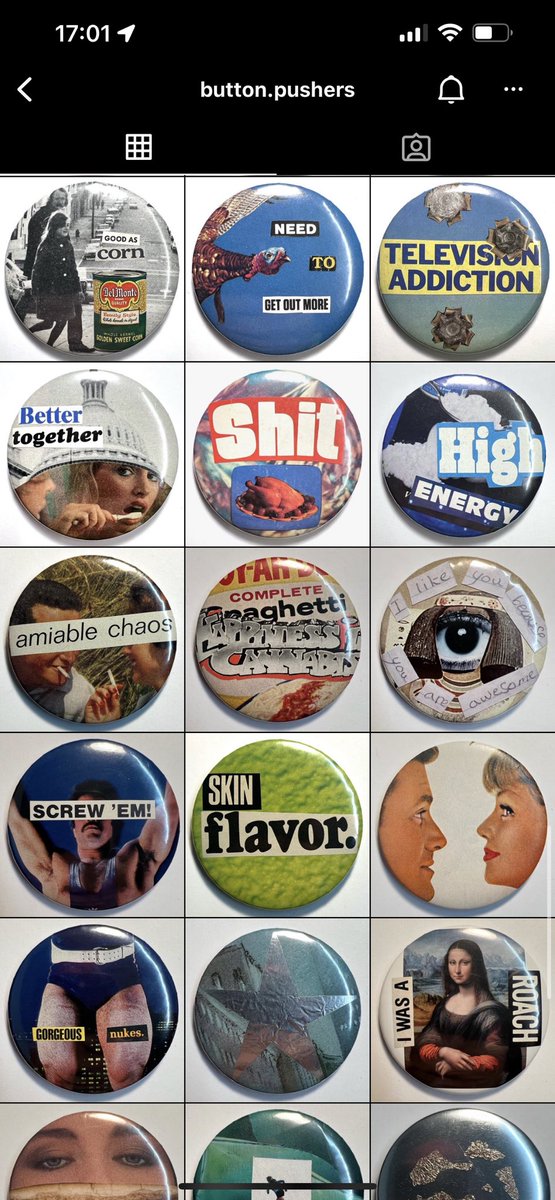 Follow my button account @ button.pushers on Instagram now! Button a day till the internet breaks🩻
 instagram.com/button.pushers…