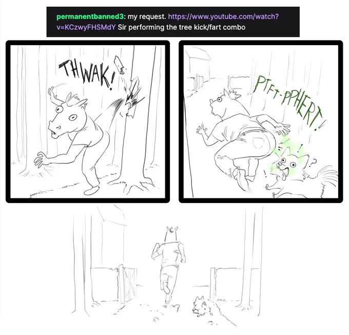 SIR kicks tree, farts on dog then runs away 