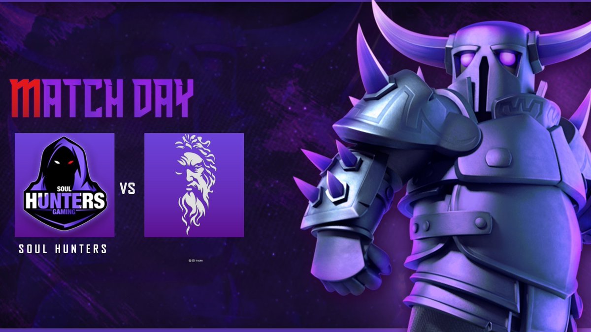 SLHGaming_GG's tweet photo. En unos momentos la escuadra de Clash Royale tendrá un partido más, y confiamos en que seguirán por la rienda del triunfó.

🆚 @Teamolympus12 
🔷 @GodsLeague_GG
🕰️ 20:00 🇲🇽

#GoSoulHunters💜 https://t.co/qtEQeC3xct