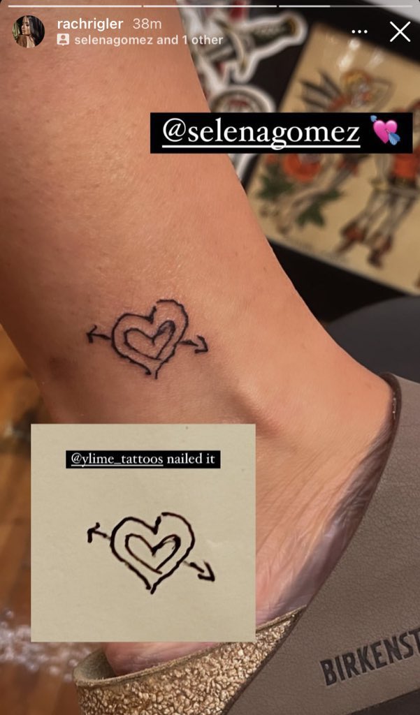 selena gomez heart tattoo