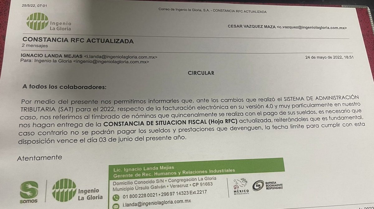 Chechetec's tweet photo. @Veronica1mf @elceo__ @SATMX Algunas empresas si condicionaban el pago https://t.co/2NETTIQoKr