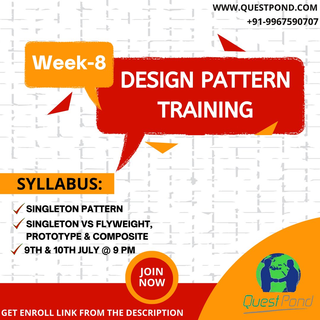 questpond's tweet image. ✅Enhance your Design &amp;amp; Development Skills up to par👍
☑️Do not miss this - questpond.com/design-pattern…

#singleton #SingletonPattern #softwarearchitecture #csharpdesignpattern