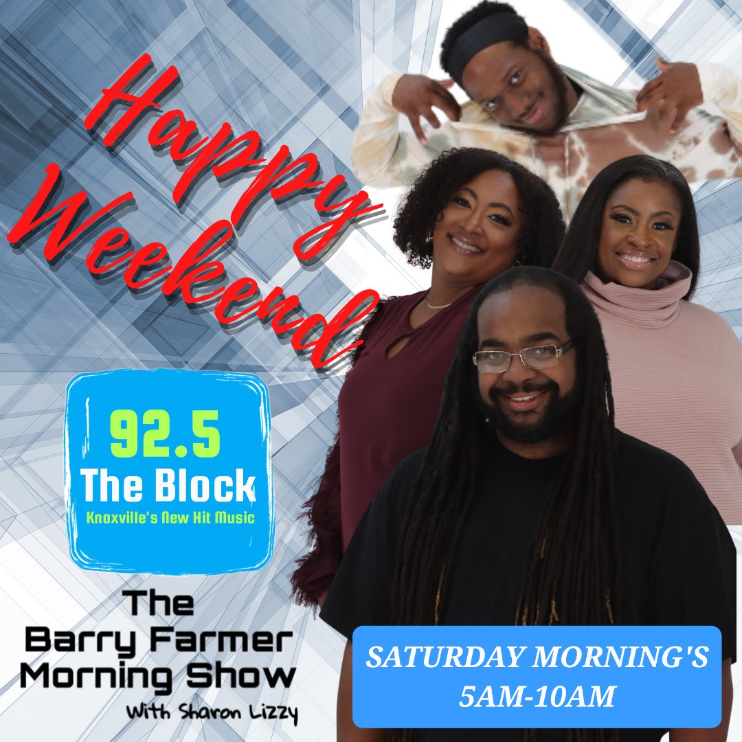 95qfzradio's tweet photo. Don't forget, you can also catch The Barry Farmer Morning Show on Saturday morning's 5am-10am. Right here on Knoxville's NEW Hit Music Station. 92.5 The Block #barryfarmer #morningshow #lifestyle #weekendvibes #internetradio #knoxville #tennessee #925theblock https://t.co/hM5Bx39Z3a