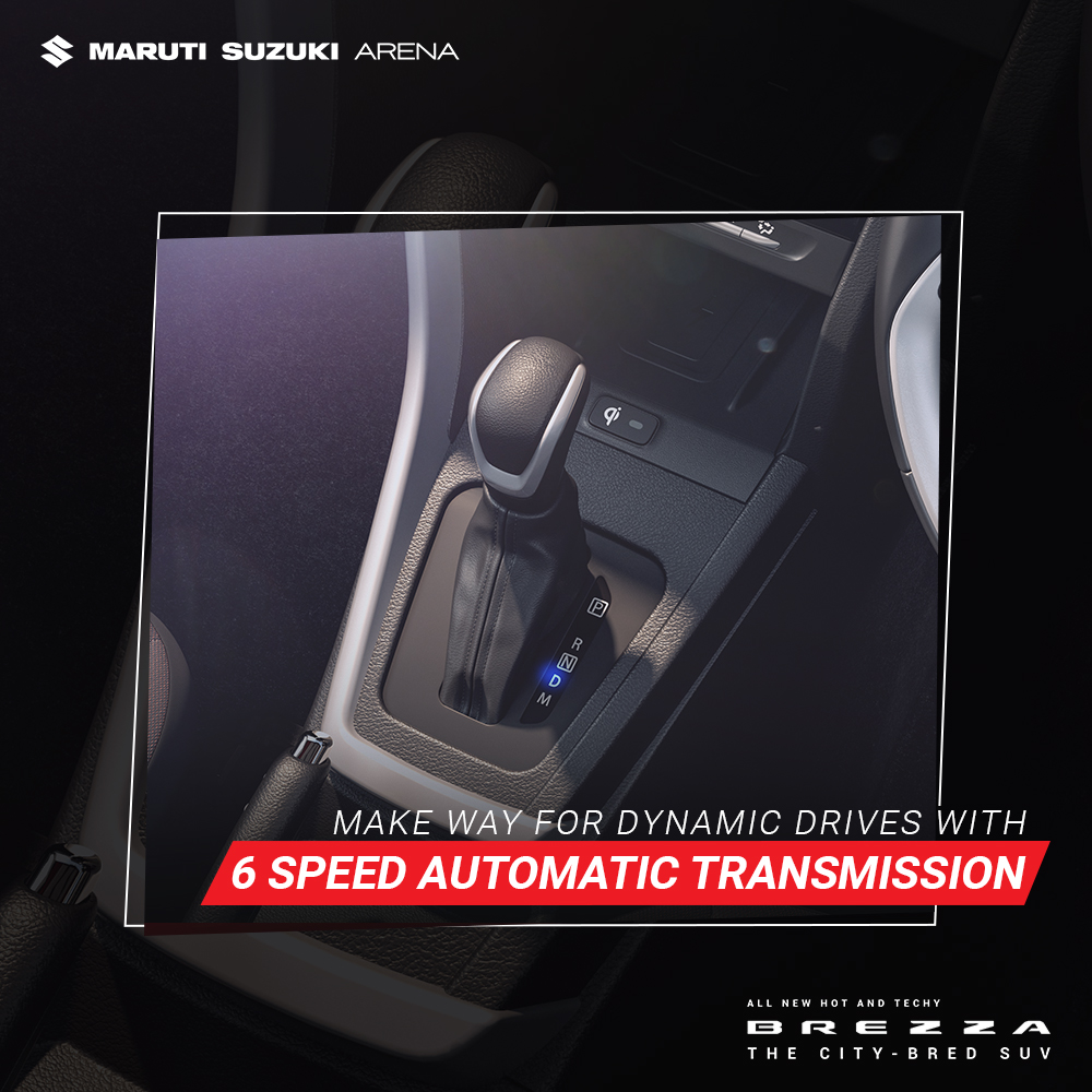 MSArenaOfficial's tweet photo. Experience exhilarating city drives with 6-Speed Automatic Transmission in the All New Hot and Techy Brezza. 

Bookings Open: https://t.co/m4FxOeT0h1

#HotAndTechyBrezza #AllNewBrezza #MarutiSuzukiArena #TheCityBredSUV #TheBrezzaEffect https://t.co/E3yS44MJo8