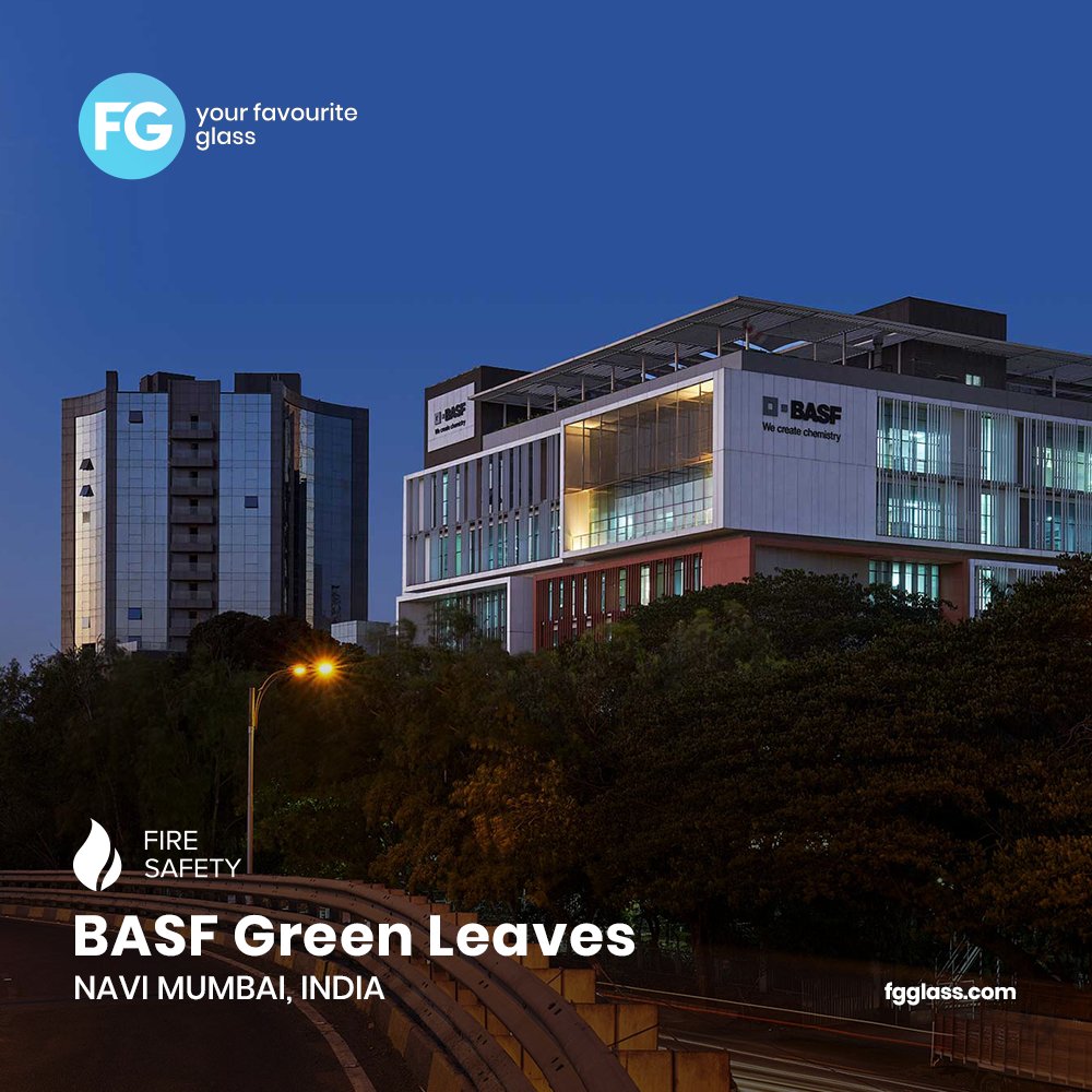 FGGlassInd's tweet image. BASF GREEN LEAVES,  NAVI MUMBAI
FLAMESHIELD SCHOTT PYRAN S COMBI 120 minutes fire-rated glass and double-silver low-E glass from Saint Gobain.
#fgglass #fgprojects #teamfg #ArchitecturalGlass #Glass #Firesafety