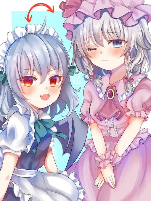 #7月9日はレミリアの日
#東方Project 
メイドレミ(with 咲夜) 