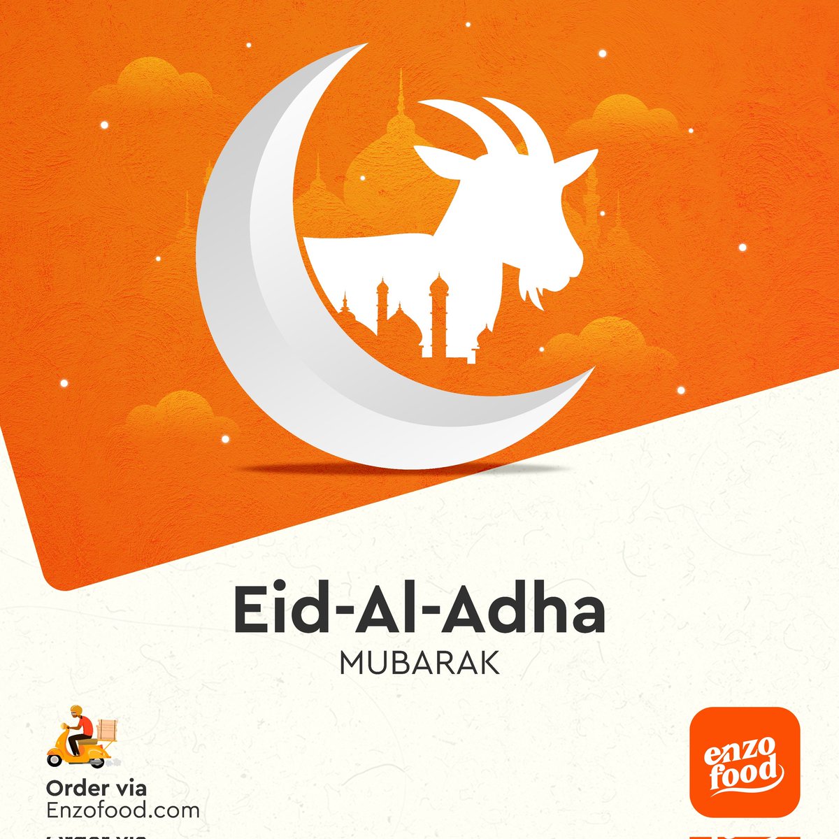 EnzoFood's tweet photo. “ Live your life like everyday is Eid-AL-ADHA”. To our muslim friends and families. We wish you an exceptional Eid-Al-Adha Mubarak.@Wingman_boxd @halal_gyros @KrustysUg @shaqs_ug https://t.co/bzstlezKqa