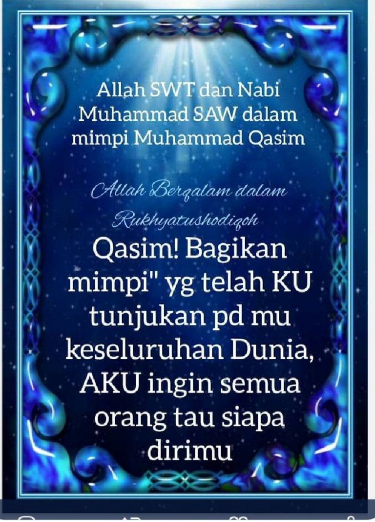 YudiAja41876192's tweet photo. Aku(Muhammad Qasim) hanya di printah Allah SWT &amp; Rasulullah SAW.
#BuktiMimpiMuhammadQasim https://t.co/waPOQ1kv0Q