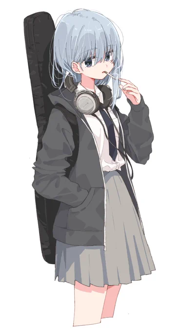 薄水色の髪の女の子
(Skebリクエスト、ありがとうございました!) 