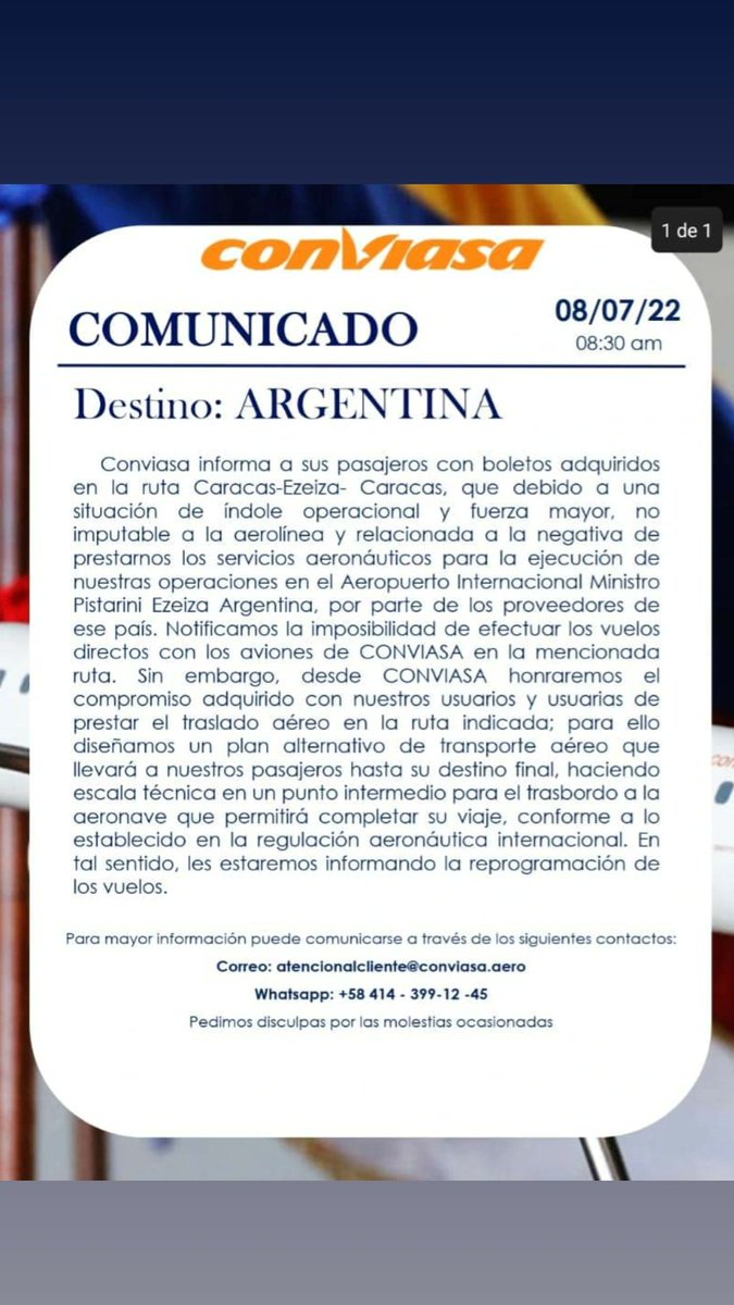 conviasa_ve tweet media