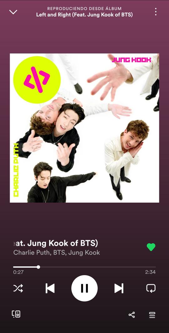 KTV_9530's tweet photo. Escuchar esta joya con audífonos es otra historia 💜🥰 talento que se cargan estos muchachos, te amo Jeon Jungkook 💜🥰🎤 voz angelical  #CharliePuthxJungkook #LeftandRight #LeftAndRightOutNow #Jungkook https://t.co/jYjDnUwb3H