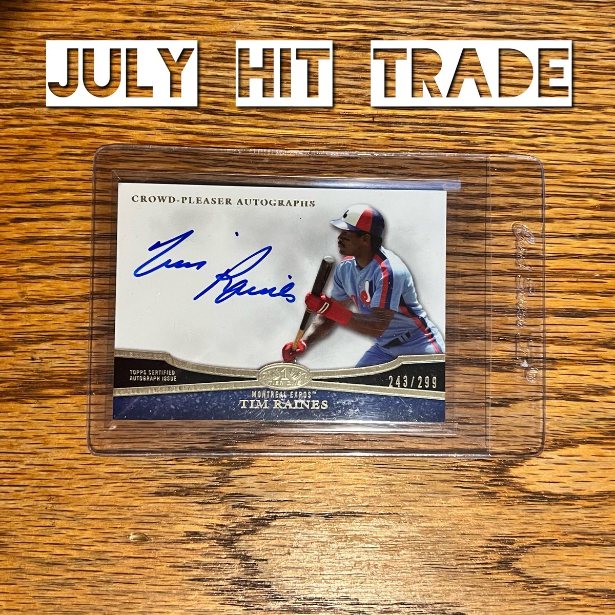 ShuffleTrades's tweet photo. A lucky trader in the July Trade will receive a certified Tim Raines autograph card. Get your trades in before the end of the month! https://t.co/oQWEpCuSng #ttm #autograph #autographs #sportscards #tradingcards #shuffletrades #mlb #baseball #timraines #montrealexpos https://t.co/I1PGYhkHv4