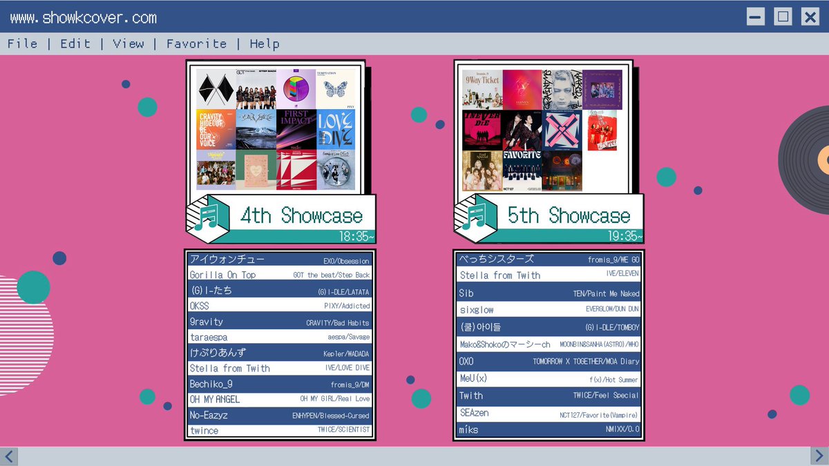maikkk4's tweet photo. 今日のゆにちゅんの予告です！（遅）

1st showcase - Otaknology - NCT U BOSS マク🍉
3rd showcase - NCTマントル - NCT U Universe マク🍉
4th showcase - Bechiko_9 - fromis_9 DM ナギョン様

NCTはどちらも初出しです🥺💓
DM、今日は間違えないぞ〜🔥← https://t.co/F0kbQHVwNX