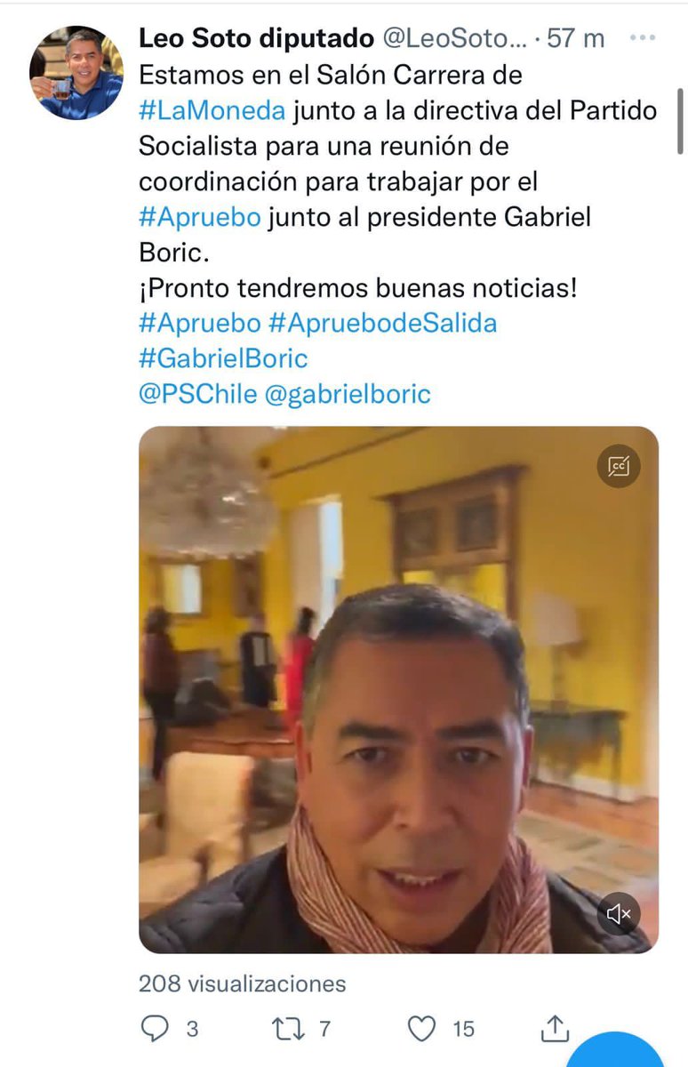 Hola <a href="/LeoSotoChile/">Leo Soto Chile</a> bonito el comando que tienen para el Apruebo. Se parece a la Moneda.