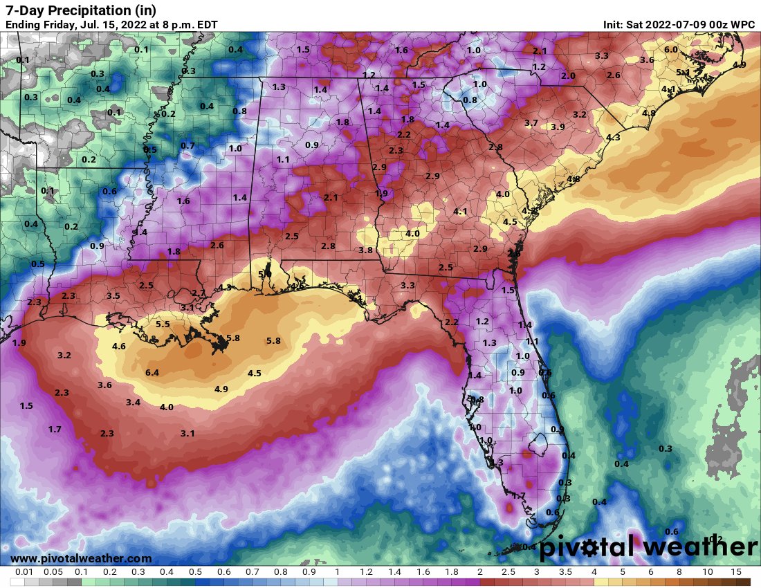 Intense heat today, then a Slight Cooldown with more rain SW MS