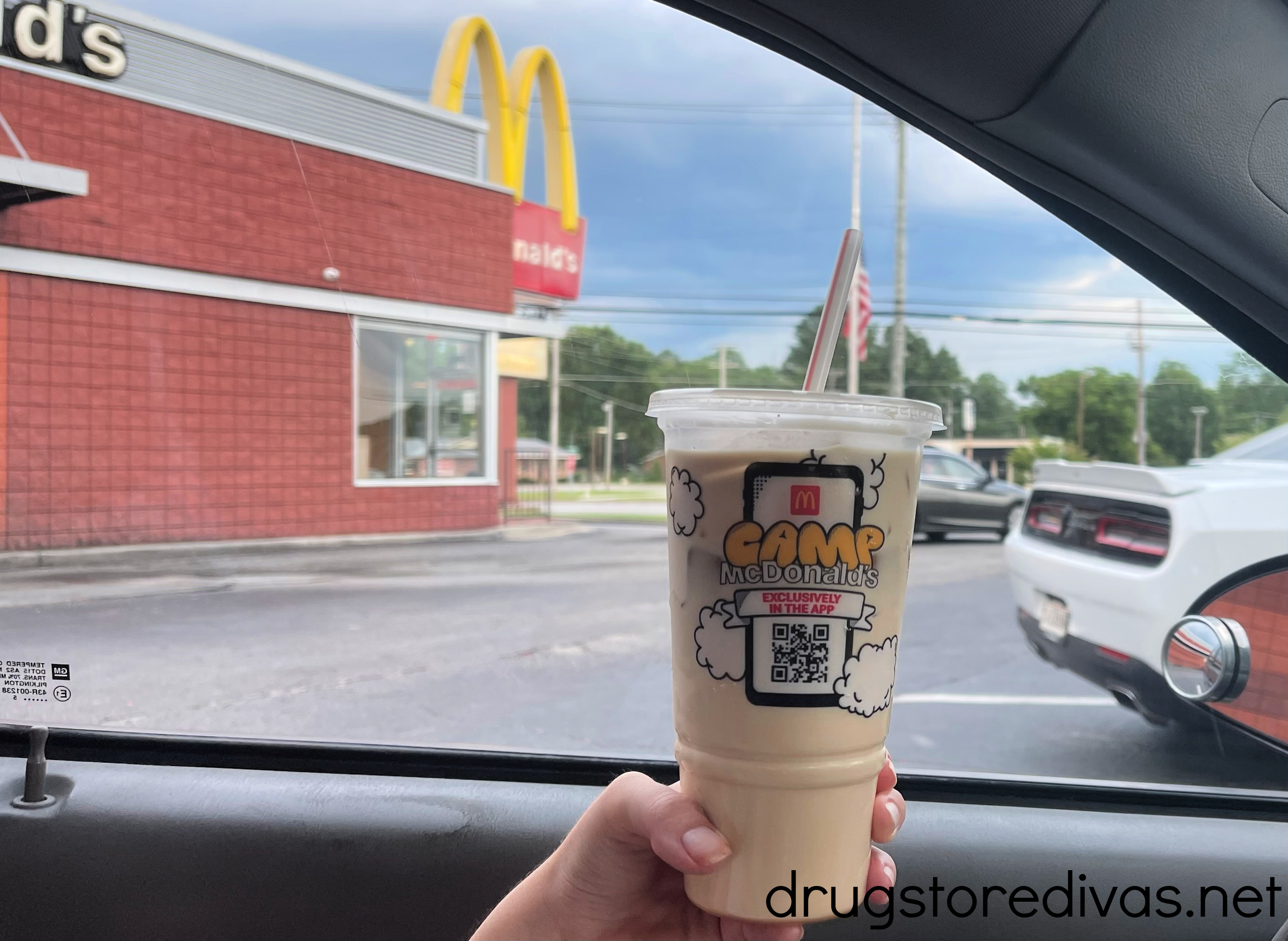 A cup of McDonald's ice coffee.