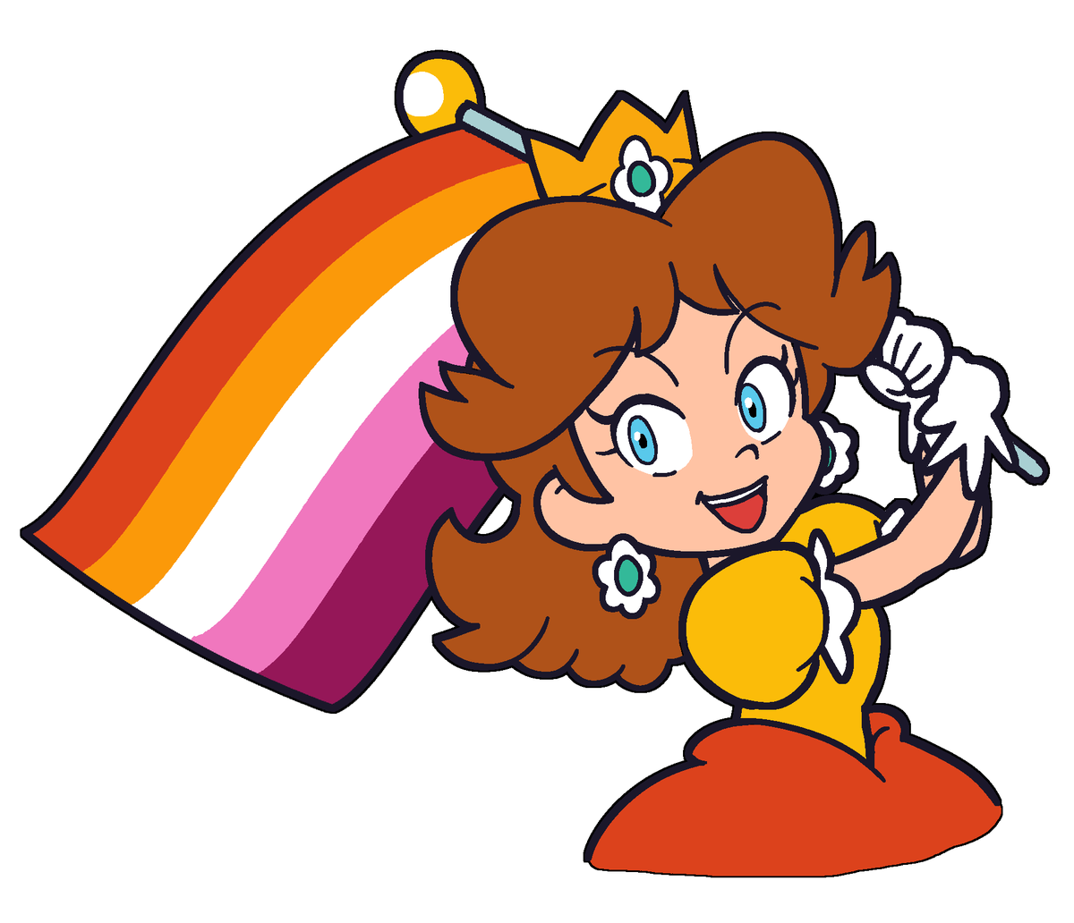 デイジー姫 「some pride flag daisys for you to use ho」|mit | LOOKING FOR WORKのイラスト