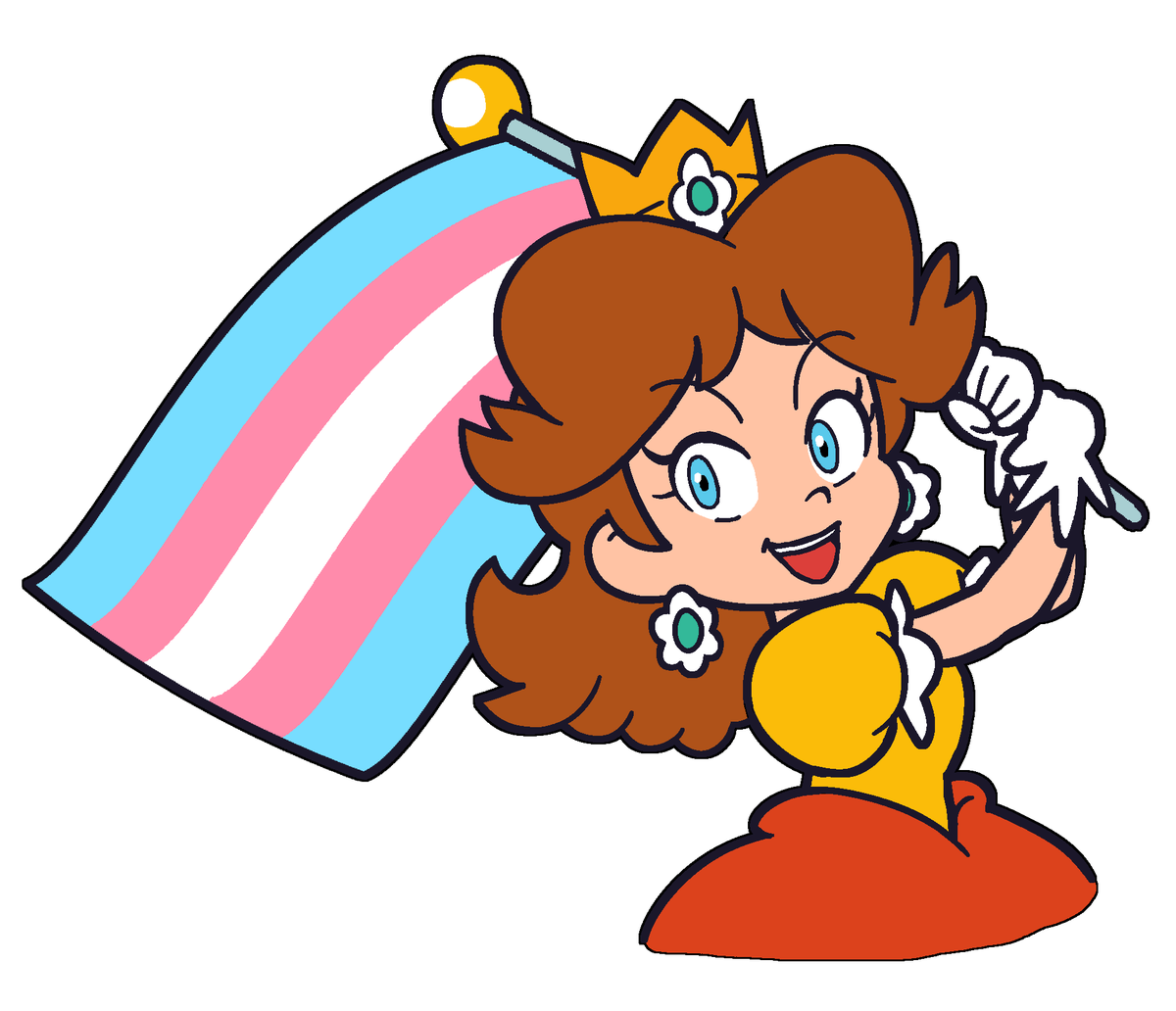 デイジー姫 「some pride flag daisys for you to use ho」|mit | LOOKING FOR WORKのイラスト