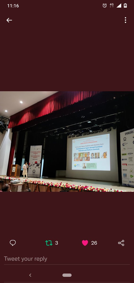 JayBLaha's tweet photo. It was a great experience delivering an invited lecture about our research at @CIAB_India on lignin valorization via developing functional materials and platform chemicals .. Thanks @DBTIndia @IiserMohali @ChemResSocIndia #CSRI_NSC #ACSinIndia https://t.co/UDovr1sydJ