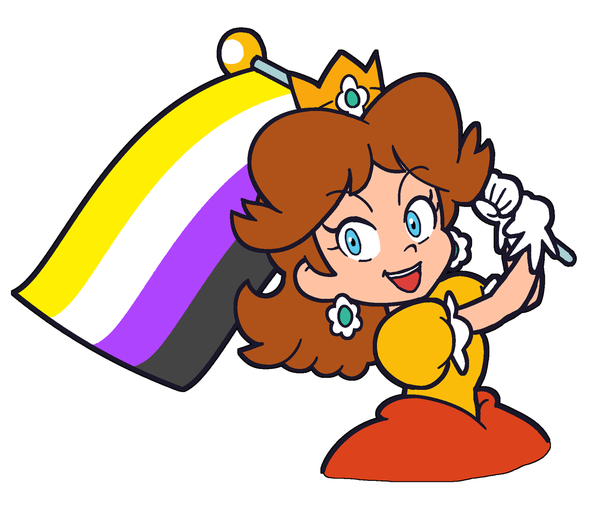 デイジー姫 「some pride flag daisys for you to use ho」|mit | LOOKING FOR WORKのイラスト