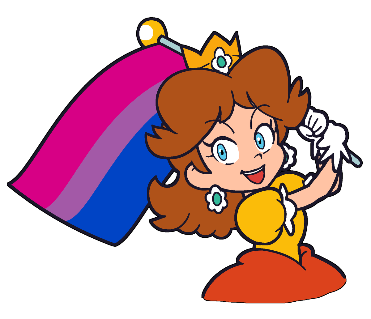 デイジー姫 「some pride flag daisys for you to use ho」|mit | LOOKING FOR WORKのイラスト