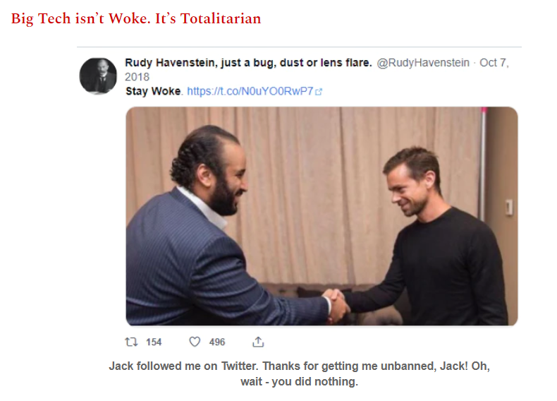 FixTheFed's tweet photo. C'mon @jack - can't you help @RudyHavenstein out?

For some reason, we doubt Twitter would cancel a Fed account over a couple random DMCA allegations in a decade...

#FreeRudyHavenstein #FreeSpeech #TwitterHypocrisy

https://t.co/raCm0t7XgU https://t.co/OOq6GLQF8i