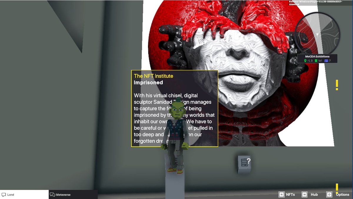 MickyRobinson8's tweet photo. @TheSandboxGame @MOCDA_ I just participated in the #TheSandbox weekly contest for a chance to win 200 mSAND! Here is my favorite piece from the ‘Impossible Worlds’ exhibition, check out my screenshot below!
👇 https://t.co/7gs1okT7bD