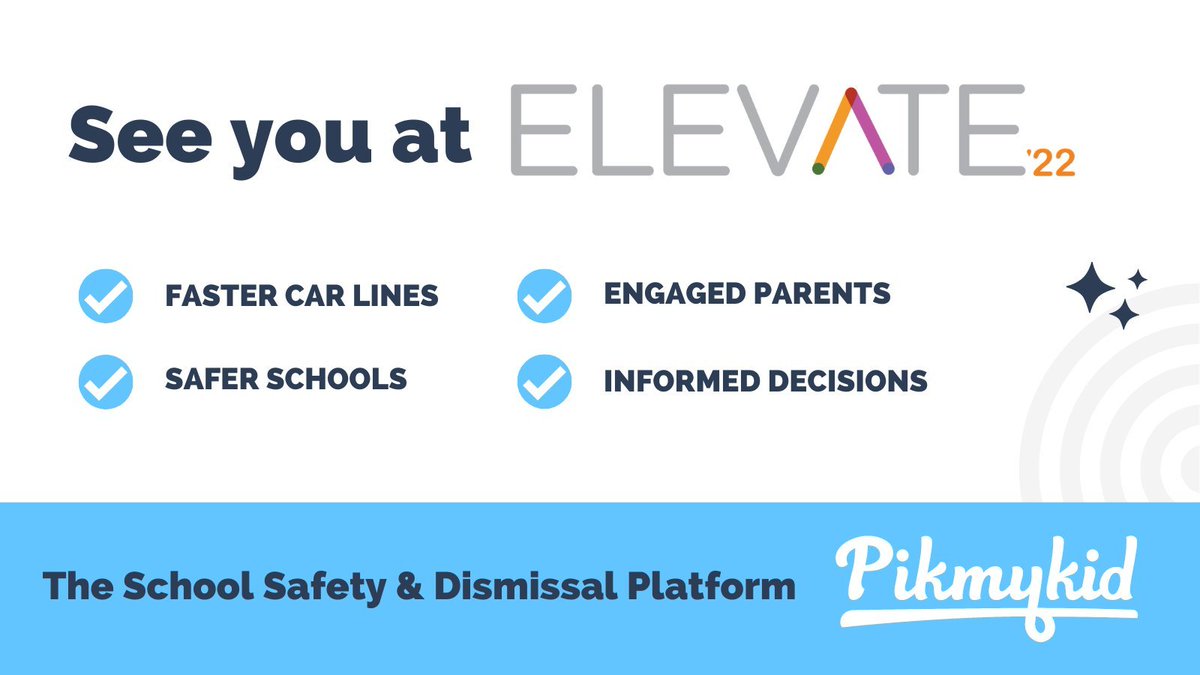 Rdene915's tweet photo. Are you attending @FACTSmgt #FactsElevate Conference? Don't miss out on the opportunity to learn more about @pikmykid &amp; how it solves school dismissal challenges and provides safety features! #education #edtech #schoolsafety #k12 #Elevate22 https://t.co/bAXlGoXvVM