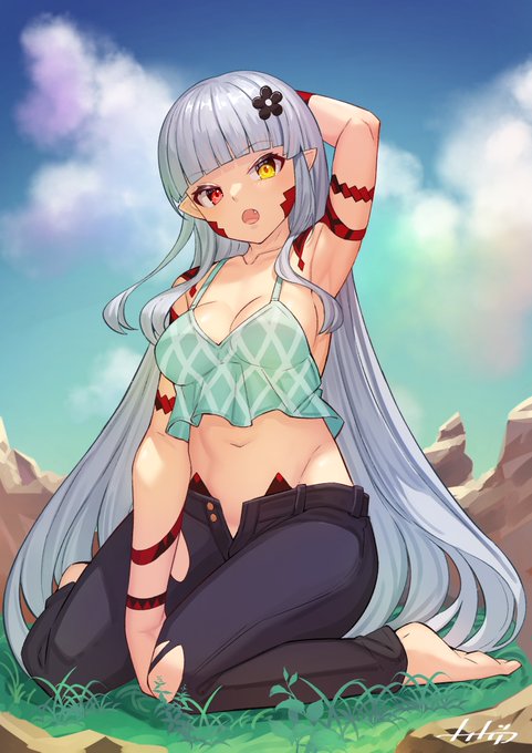 昨日skebで描いたやつ!
クライアントさんのキャラぽい! 