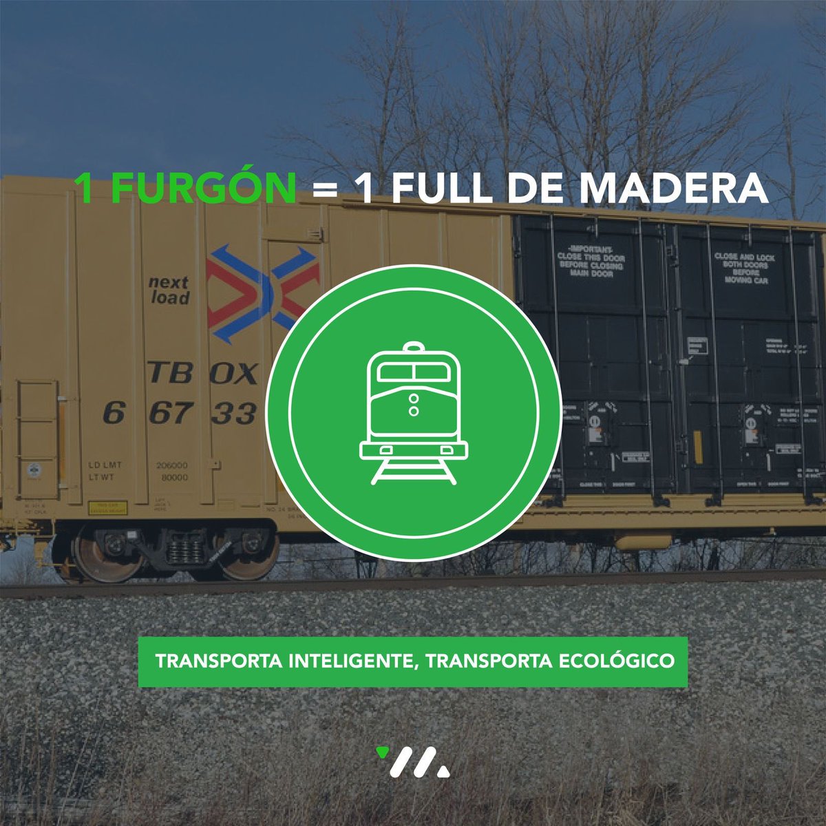 vmodal's tweet photo. ¡Carga hasta 100 toneladas por furgón de #triplay de madera! Transporta vía ferrocarril. El transporte más 🔒 seguro, 💸 económico y ♻️ecológico.
¡Cotiza tu carga!
IntermodalVMODAL 🛤 #FerrocarrilVMODAL
📞 WhatsApp 442-7949-900
📩 ventas@vmodal.mx https://t.co/jz50eH8oby