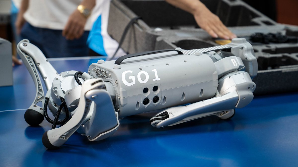 portcoast's tweet photo. The new robotic dog Unitree Go 1 has just arrived at Portcoast's doorstep.  Let's see how this dog is used in the equipment ecosystem at Portcoast. https://t.co/f2UrdFmKCz