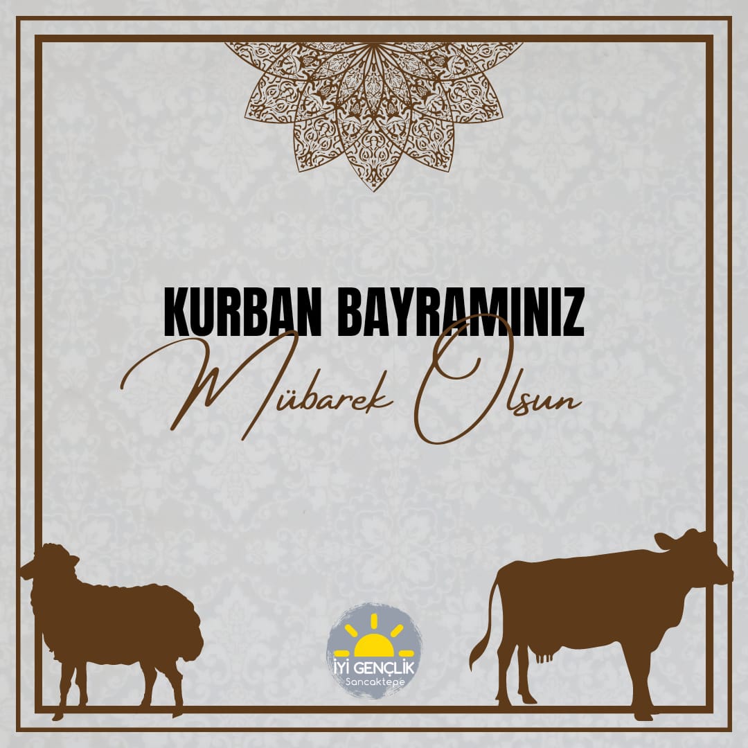 Tüm İslam Aleminin Kurban Bayramını kutlarız. Sevdiklerinizle Nice Mutlu Bayramlar geçirmeniz dileğiyle...☀️🇹🇷