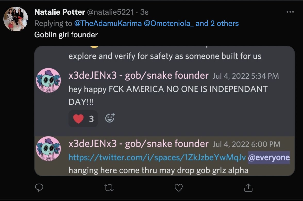 NEWS FLASH - A PROJECT THAT WANTS TO MAKE CHANGE &amp; WAS CREATES TO GET ETH to 1/1 WOMEN AND NON BINARY ARTISTS ALSO CARES ABOUT THE OVERTURNING OF ROE V WADE. No need to spam everyone @natalie5221, MOST ARE AWARE.