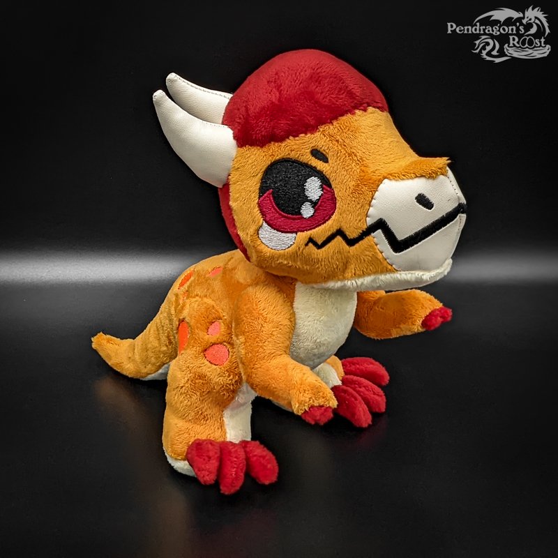 Lissidragon's tweet photo. A wild Pachycephalosaurus appears! This is a founders sub gift for @Peticus 's BIRTHDAY. Go give him a 🎂!
#dinosaur #plushie #art #sewing #crafting #pachy #kawaii #cute
Modified @CholyKnight pattern. https://t.co/ZUCsmqJO54
