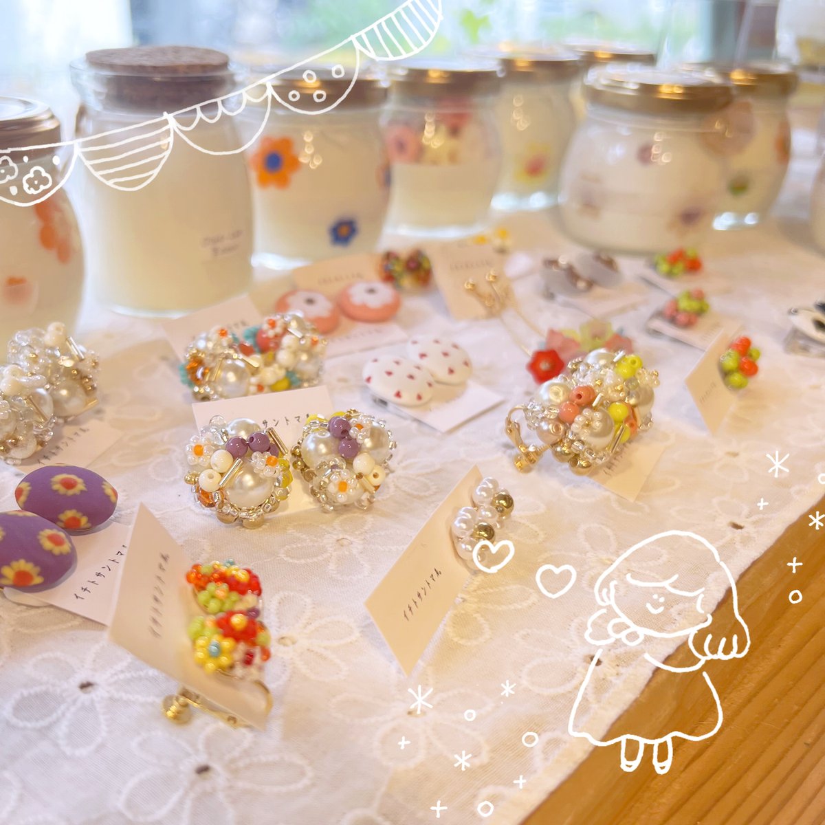 hattif_zakka's tweet photo. 【＊カラフルレトロな世界＊】
みなさん、こんにちは！
毎日暑い日が続いていますが、miniminiギャラリー展示が明日で最後のｲ ﾁ ﾄ ｻ ﾝ ﾄ ﾏ ﾙ。さん（ @ichitosantomaru ）の作品のご紹介です！ଘ(੭*ˊᵕˋ)੭* ੈ♡‧₊˚

◆Instagram：https://t.co/swQuZaJych

#ハンドメイドアクセサリー https://t.co/lXHzSoG9X4