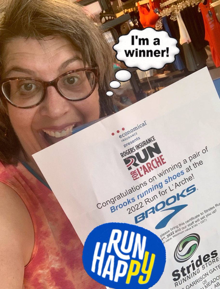 crantina's tweet photo. Woot! A super shout out thank you to @runforlarche and to @StridesRunning for an @brooksrunning awesome prize. New shoes makes your day!! #heckyeah  #runhappy #brooksrunning #runforlarche https://t.co/WtfICtDtjg