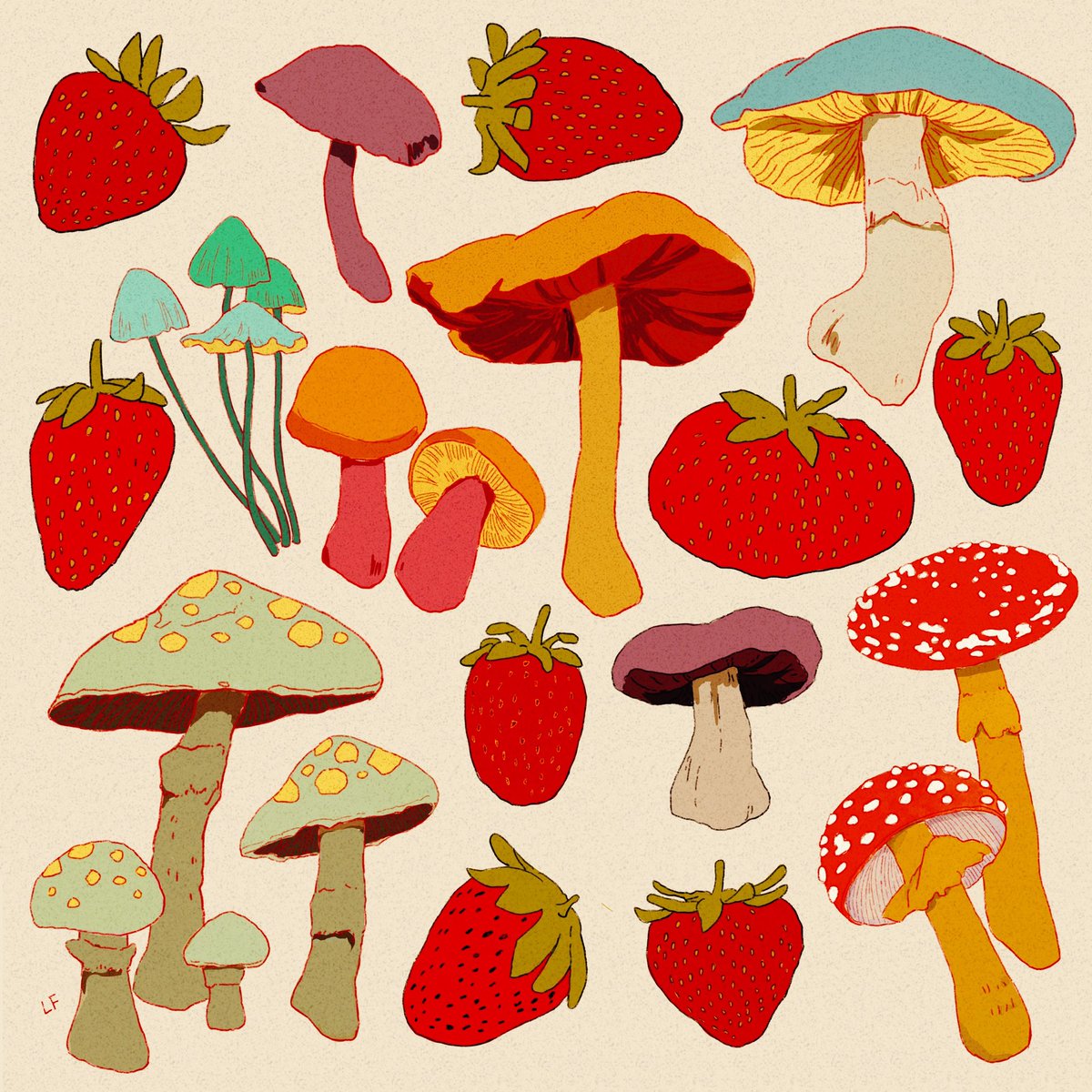「🍄🍓 」|Libbyのイラスト