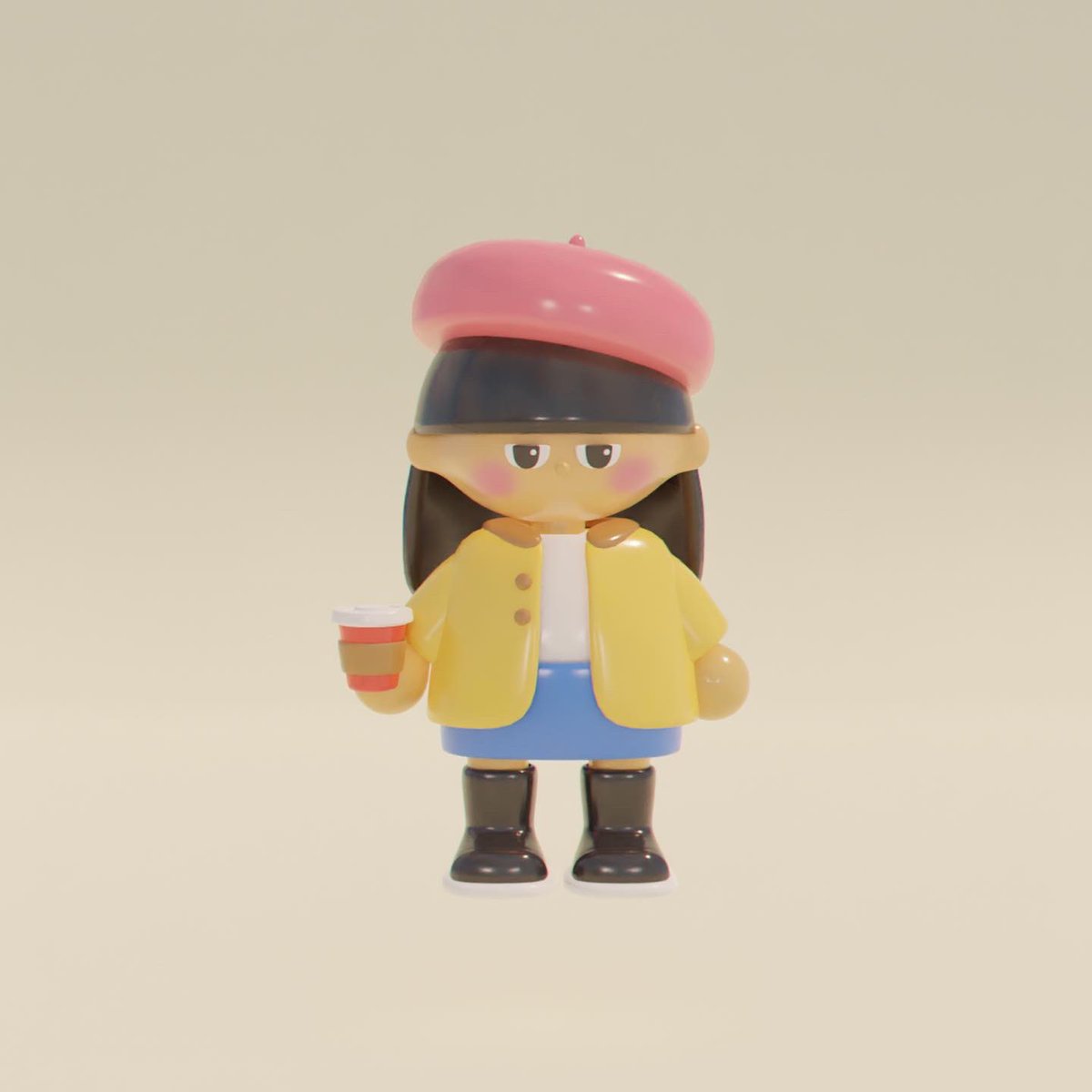 Dress up :) 

#blenderrender #dailyrender #blendercommunity #3Danimation #3Dprinting #toy #blendercycles #doll #arttoy