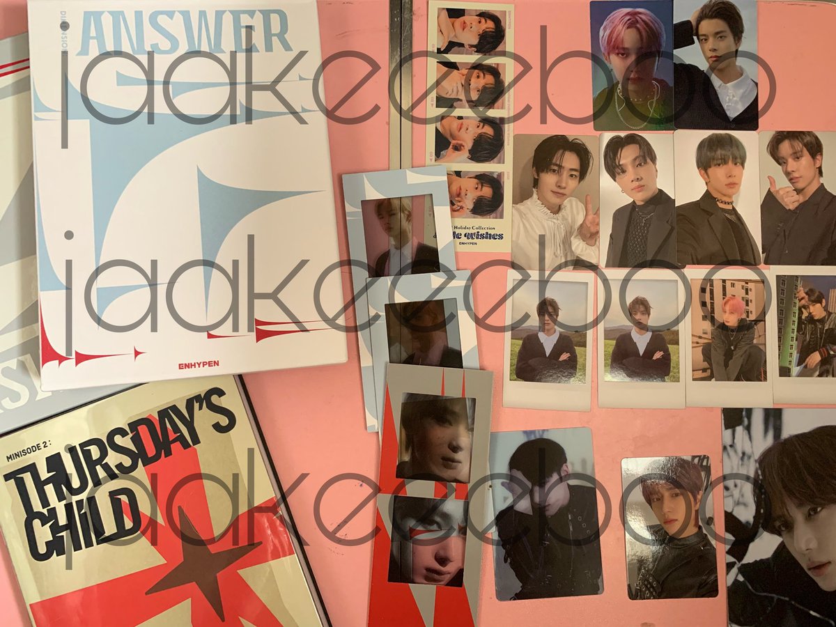 jaakeeeboo's tweet photo. WTS
Enhypen TXT pc and album
Jake:
Pob ums d:a 60k
pola yet ver 30k/ea
selca no ver 70k
little wishes 40k
Sunoo:
naver 90k
photo bm 20k
pola no ver 25k
Sunghoon:
selca yet ver 70k
pola no ver 30k
Heeseung selca no ver 70k
Jay selca no ver 70k
Niki photo bm 70k
album only 45k https://t.co/seZOCecVuN