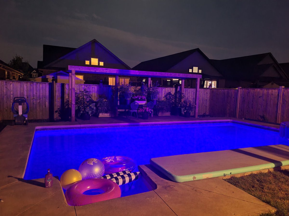 First night swim of July. Busy month.