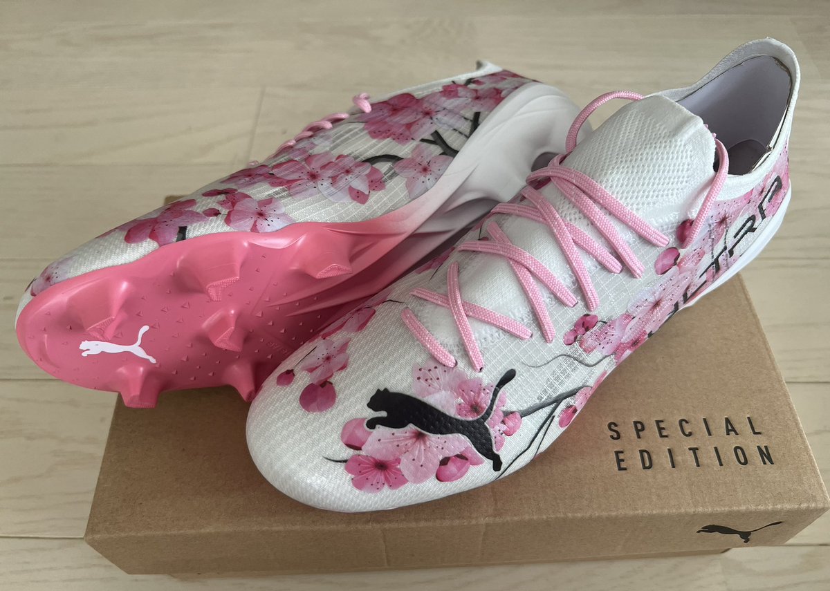 kyxace's tweet photo. 【PUMA ULTRA1.4 FG/AG】SAKURA

桜カラー良すぎる🌸可愛いかっこいい‼︎
桜は思い入れあるので、買わずにはいられなかったです😎 https://t.co/bgwsIaPjwM