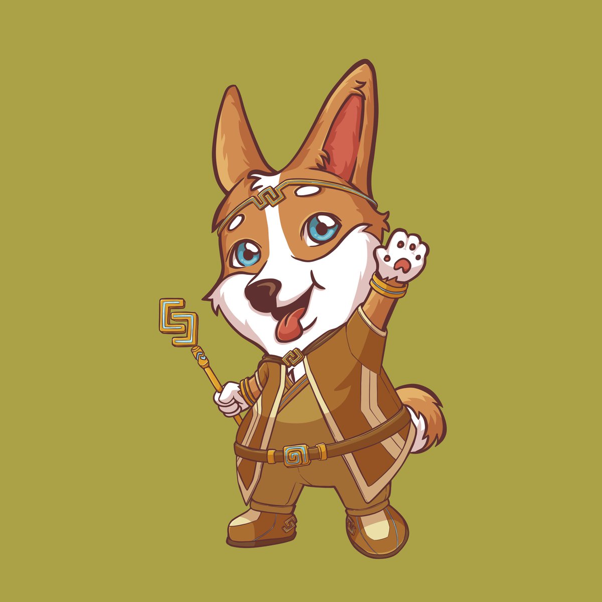 An Earth element corgi has appeared. 🪨🪨

Stay wiggly! 🍑🍑🍑