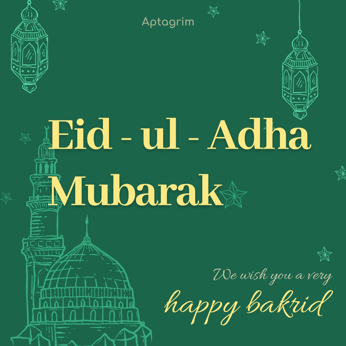 Team Aptagrim wishes you a very Happy Eid-ul-Adha. May this special day bring peace, happiness, and prosperity to everyone.

#eidmubarak #eid #eiduladha #eid2022