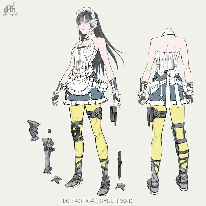 SFとタクティカル要素を加えたメイド服の設定画一旦完成、VRoidかBlenderでいずれ立体化したい
大きい画像と載せきれなかったものはFANBOXで
#Lagrangesix #メイド服 #maid 